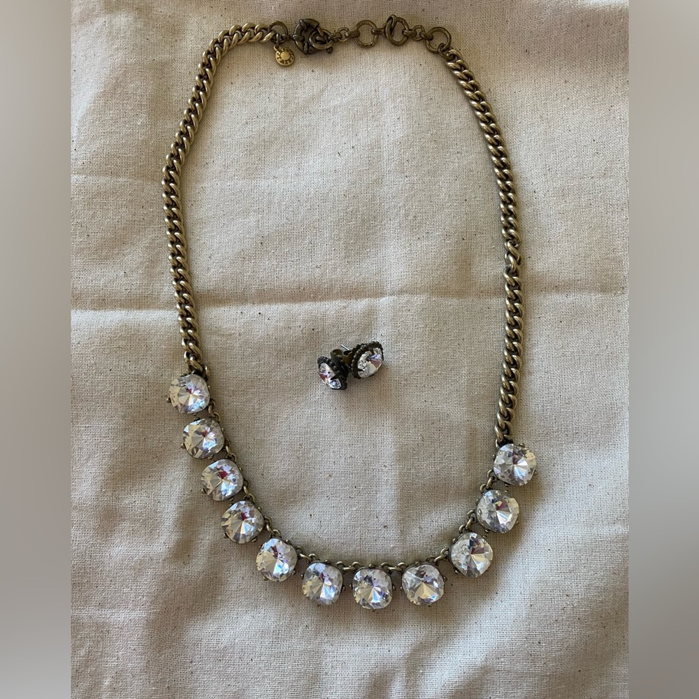J crew necklace and earrings set.